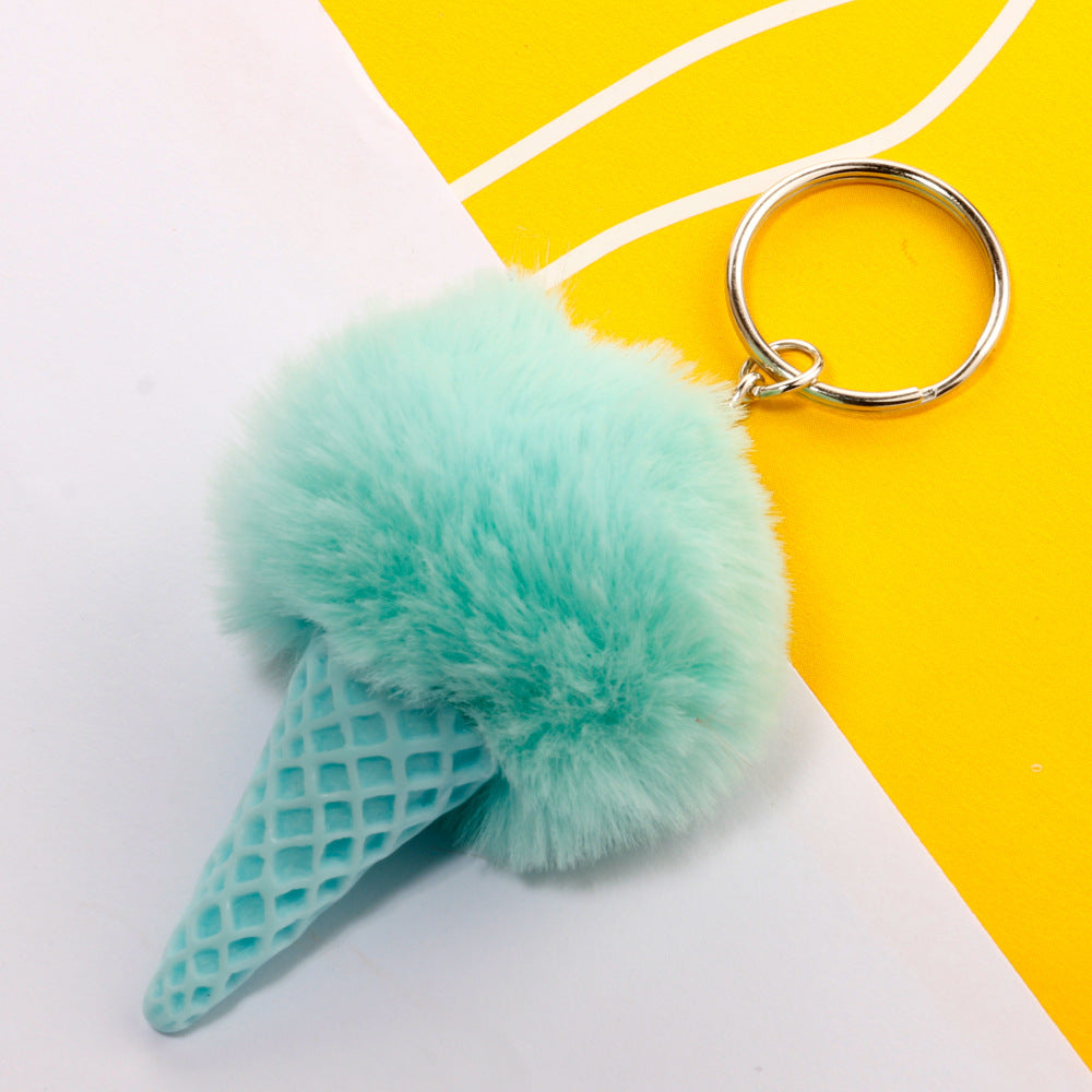 Wholesale Ice Cream Ball Simulation Ice Cream Cone Bag Keychains